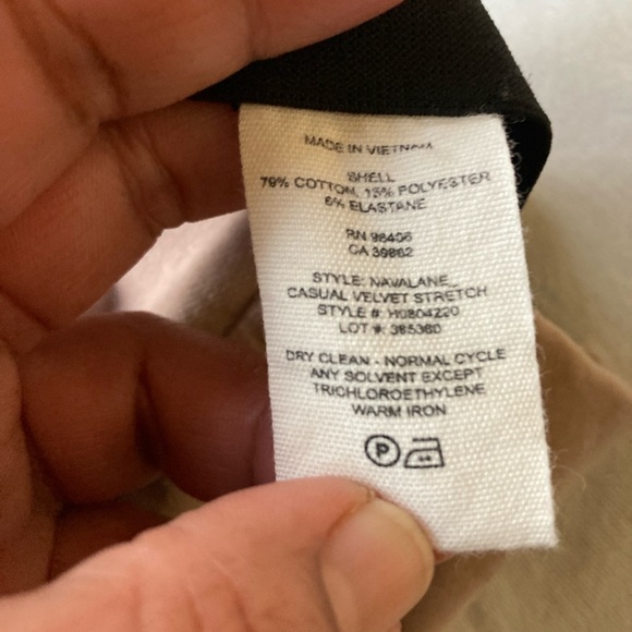 Theory Wome’s Pants Navalane Casual Velvet Strech Skinny Pink Size 8 - Picture 7 of 16